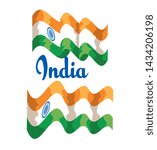 set of patriorism india flags decoration