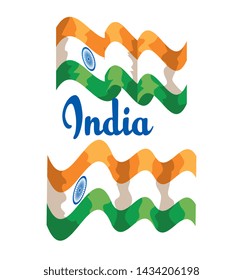 set of patriorism india flags decoration