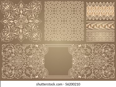 set with pattern in Arabian style