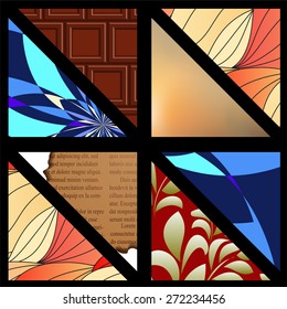 set of pattern. background. patchwork. banner design. illustration