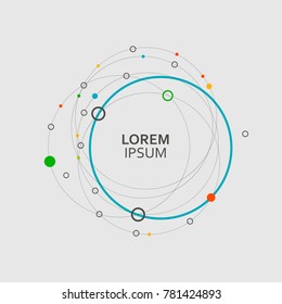 Set pattern circle abstract background. Creative design elements with round shape.