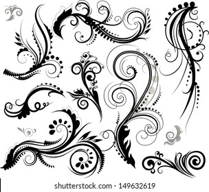 Set of pattern design elements