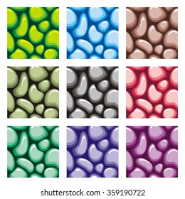 set of pattern for game background, vector stone and wall background textures collection
for creating game
