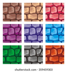 set of pattern for game background, vector stone background textures collection
for creating game