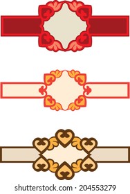 Set of pattern vintage banners