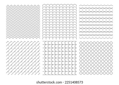 Set of pattern with white background wallpaper for your design, Vector illustration.