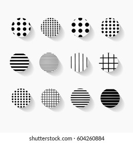 a set of patterned balls; a vector collection; 