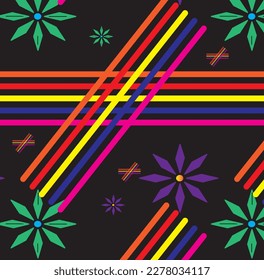 Set of patterned floral colorful backgrounds.For design blanket motifs, ceramics,etc.