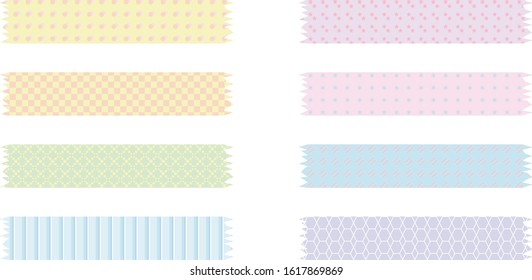 Set of patterned masking tape