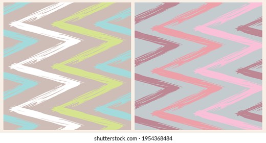  Set of patterns with an asymmetric pattern, abstract collage. Brushstrokes. Freehand digital art backgrounds for flyer, poster, cover, textile print.