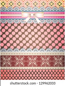 Set of patterns and borders for scrapbooking. All patterns are attached.