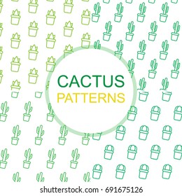 Set with patterns of cacti
