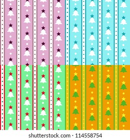The set of patterns with Christmas trees and stars