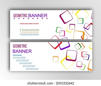 set of patterns with geometric intersecting elements for banners, covers and simple backgrounds in a minimalist style. Flat design