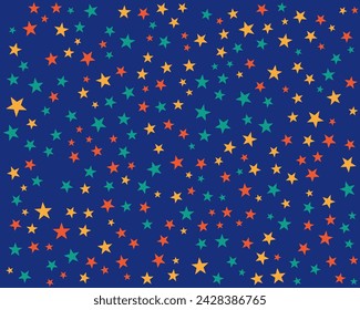 Set of patterns. Geometric shapes, abstract pattern elements and stars