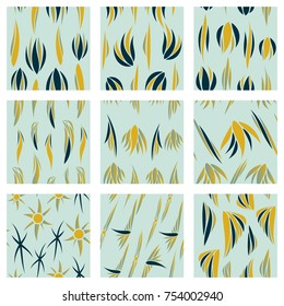 Set of patterns icons .Collection of swatches memphis patterns - seamless. Retro fashion style 80-90s. Abstract patters for wall