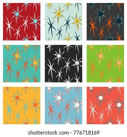 Set of patterns icons .Collection of swatches memphis patterns 