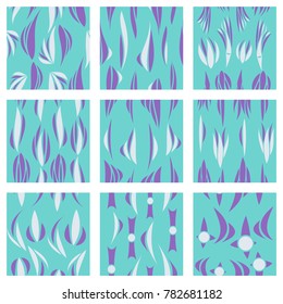 Set of patterns icons .Collection of swatches memphis patterns - seamless. Retro fashion style 80-90s. Abstract patters for wall