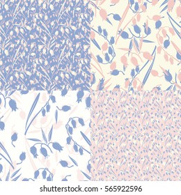 Set of patterns with Lily of the valley