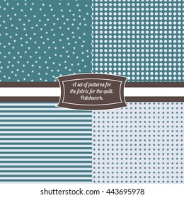 a set of patterns for patchwork. quilting. star.circles.strips