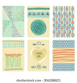 Set of  cÂ�reative cÂ�ards.  Patterns for placards, posters,flyers and banner designs.