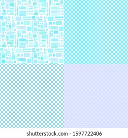 Set of patterns. Seamless texture. Geometric background with dots. Abstract wallpaper of the surface. Templates for flyers, posters and textiles