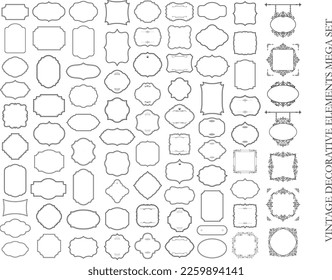 set of Patterns and tags with different shapes label illustration vector