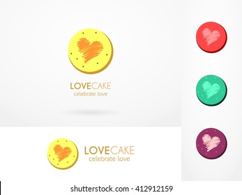 Set of patterns vector logos cakes. Logo confectionery, good for banner and card.