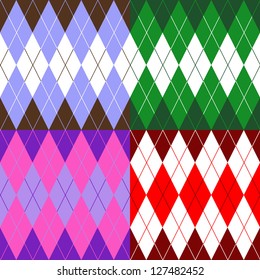 set of patterns wiyh rhombuses