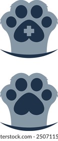 a set of paw icons