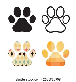 Set Paw Print Vector Illustration Stock Vector (Royalty Free ...