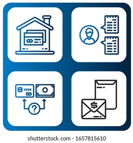 Set of paying icons. Such as Credit card, Cashier, Payment method, Invoice , paying icons