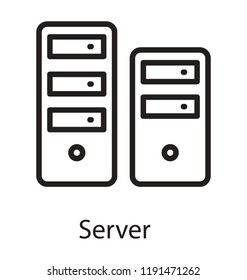 A set of pc depicting server 