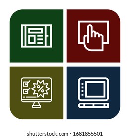 Conjunto de iconos de pc. Como Ebook, Touchscreen, Computer, Graphic Tablet , iconos pc