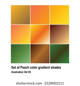 Set of Peach color gradient shades illustration Vol 05 