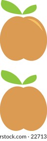 a set of peach icons
