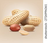A set of peanut drawings.