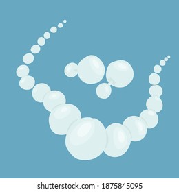 set of pearl earrings and necklace