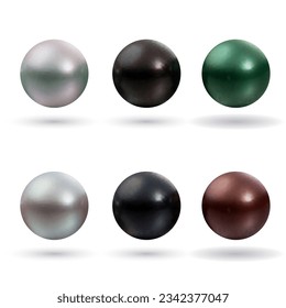 A set of pearls. Design element. Decor element.