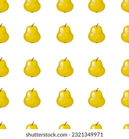 A set of pears seamless patterns 1000 by 1000 pixels with fruits. Vector graphics. EPS10