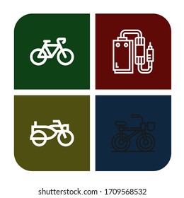 Set Of Pedal Icons. Such As Bicycle, Pedal, Sidecar , Pedal Icons