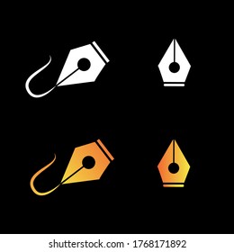 set of pen icon logo design