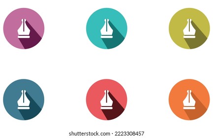 Set of Pen nip sign icons vector design illustration