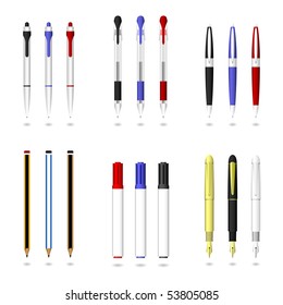 Set of Pen and Pencil Vector