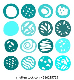 Set Of Pencil Doodle Borders. Hand Drawn Scribble Circle Frames Collection
