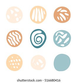 Set Of Pencil Doodle Borders. Hand Drawn Scribble Circle Frames Collection