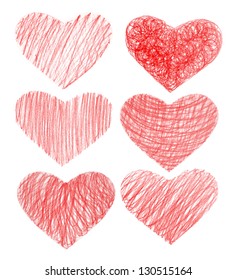 Set of pencil hearts for your design. EPS 10