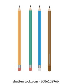 A set of pencils. Pencils for sketching. 