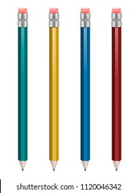 Set of pencils with various body color.