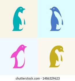 Set of Penguin logo. Icon design. Template elements